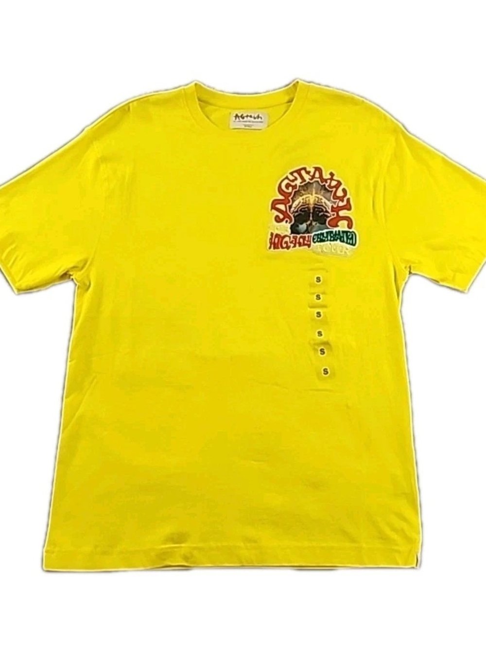 AGTAWH Highly Cultivated Tour Yellow T-shirt Size Small Streetwear Top
